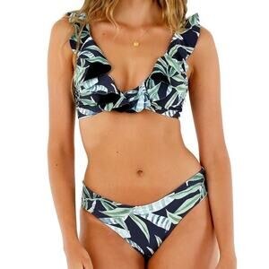 Malai Sea Leaf Balearic Top + Paramount Bottom Bikini Size Large